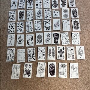 Assorted Black and White Temporary Tattoos
